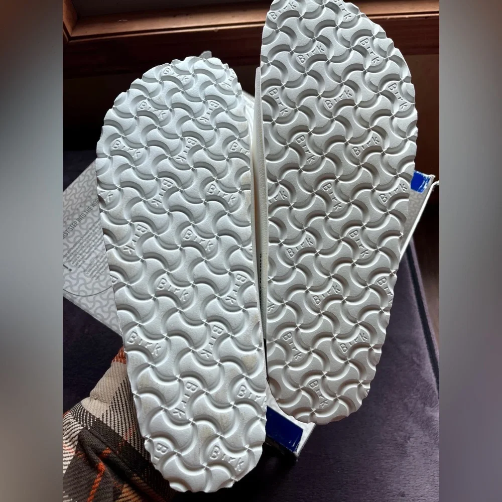 NEW Birkenstock Zurich Sandals White Leather Size 43N
